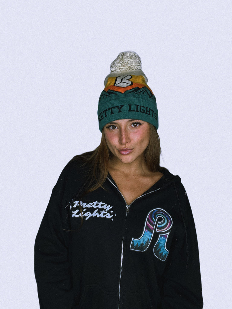 pretty lights | retro mountain beanie