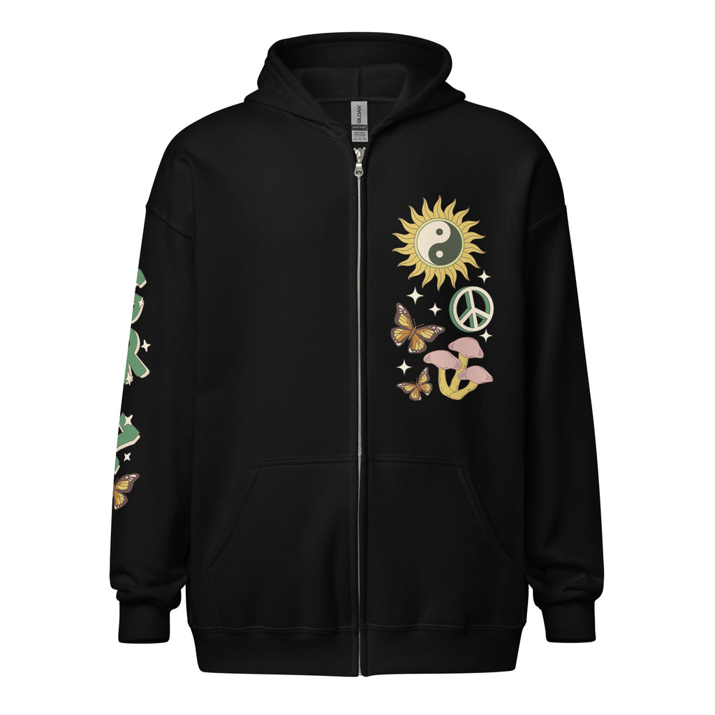 GRIZ show love spread love zip-up hoodie – SOUNDWAVE CLOTHING
